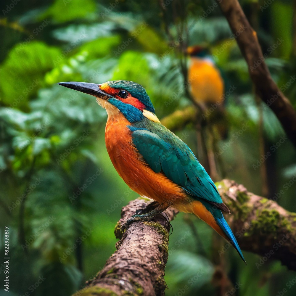 Obraz premium kingfisher on branch