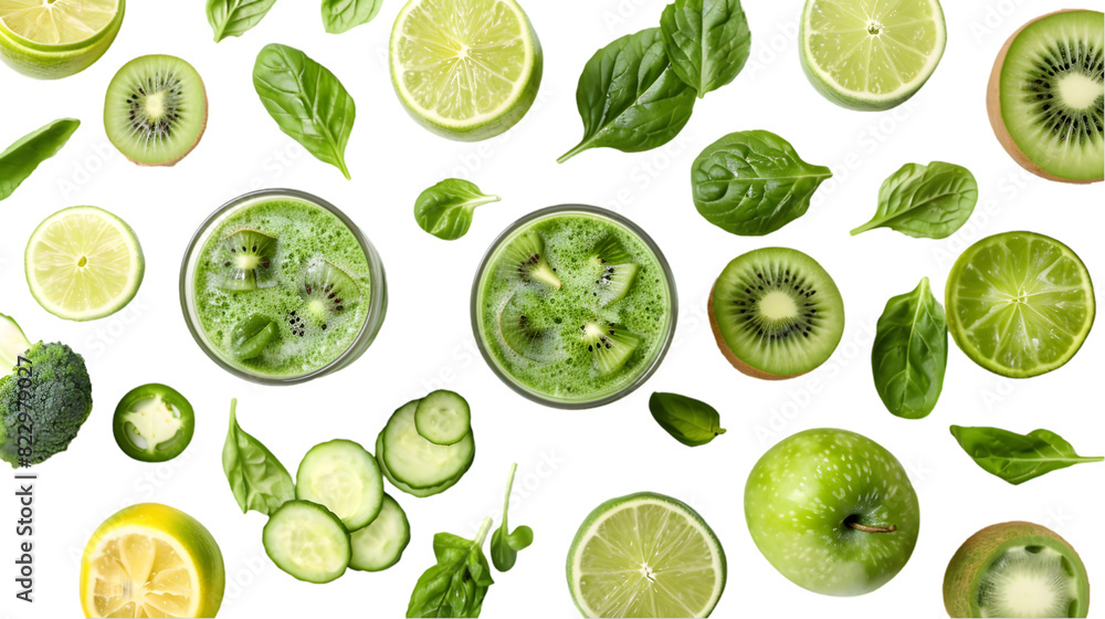 green smoothie isolated on a transparent background green smoothie isolated on a transparent background