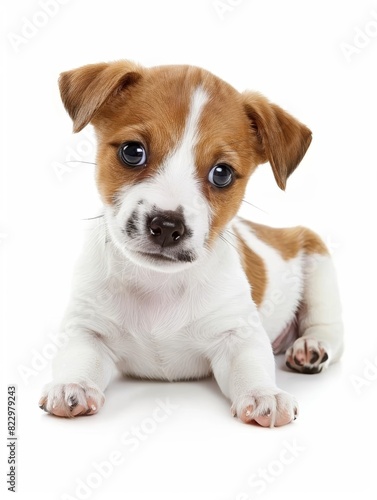 Puppy Dog Canine baby, numerous breeds, isolated on white background.
