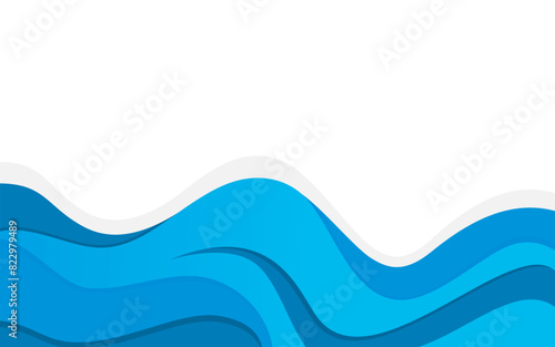 blue gradient modern banner background design. with a wave frame shape and empty space for text