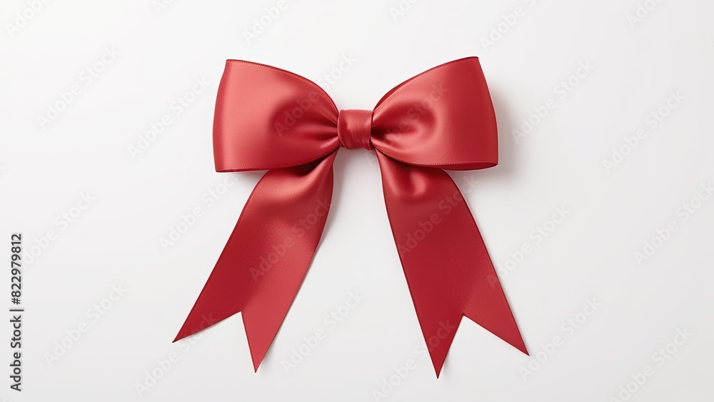 Fototapeta premium Moño de listón de color rojo