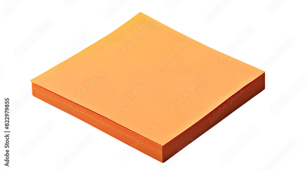 Orange Adhesive Note isolated on a transparent background Orange Adhesive Note isolated on a transparent background
