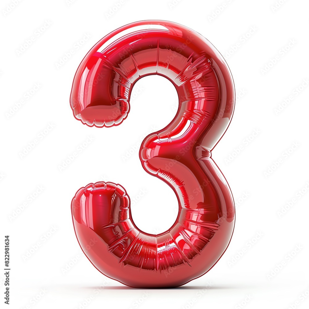 number 1, inflatable effect, plastic, red color, oc rendering, super detail, detail, premium feel, front view, on white background number 1, inflatable effect, plastic, red color, oc rendering, super detail, detail, premium feel, front view, on white background