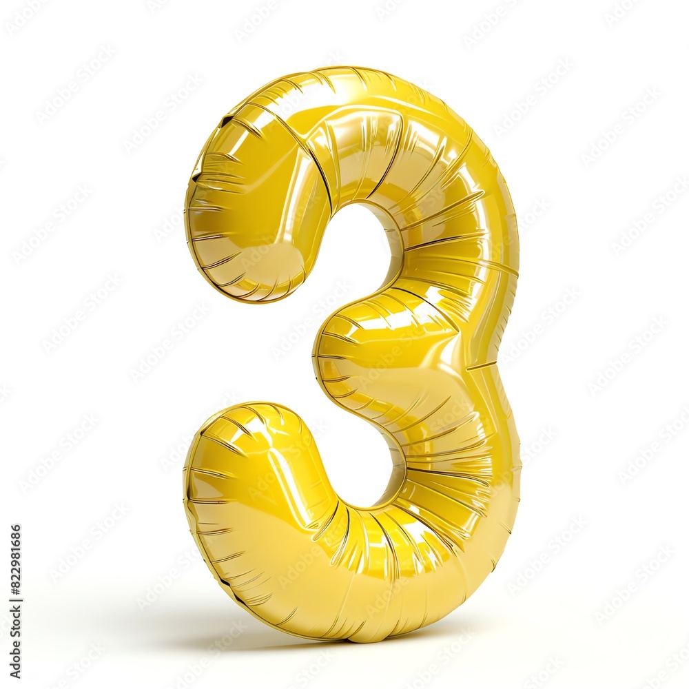 number 1, inflatable effect, plastic, yellow color, oc rendering, super detail, detail, premium feel, front view, on white background number 1, inflatable effect, plastic, yellow color, oc rendering, super detail, detail, premium feel, front view, on white background