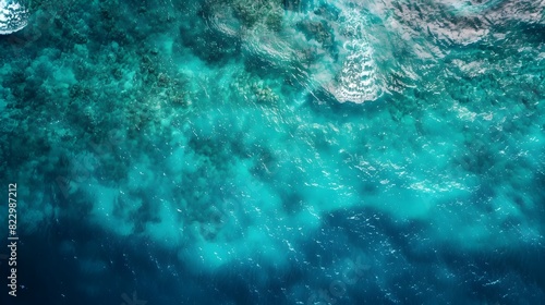 Breathtaking Aerial View of Turquoise Ocean Mesmerizing Abstract Natural Backdrop