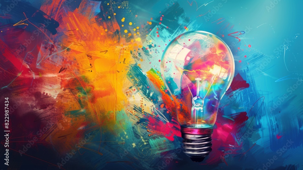 National creativity day background concept with copy space