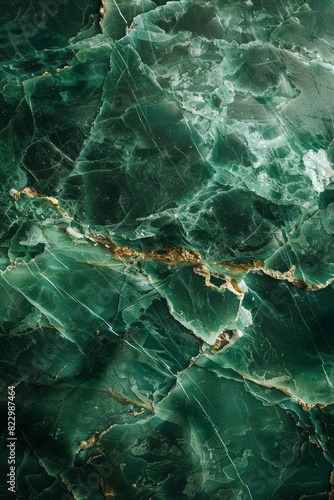 A green marble texture with a dark green top view.