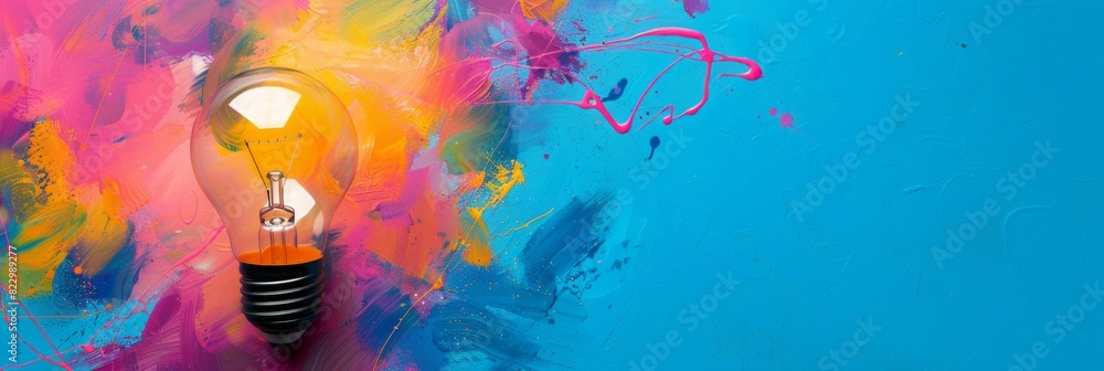 Fototapeta premium National creativity day concept. Art, abstract, and beautiful colour background