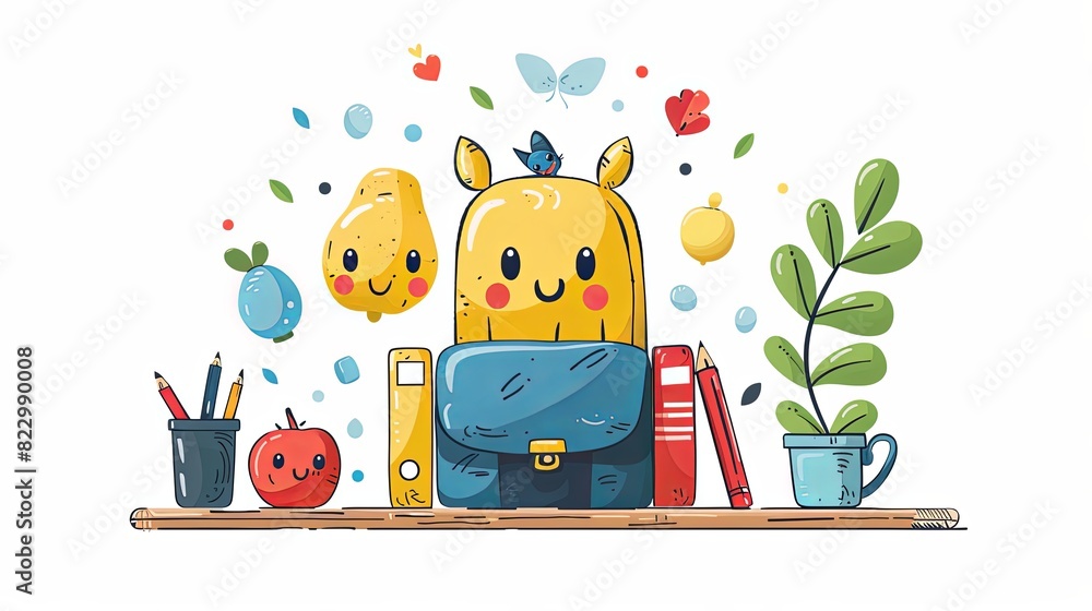 Fototapeta premium Education. Vector illustration for graphic and web design, business presentation, marketing and print material. Back to school