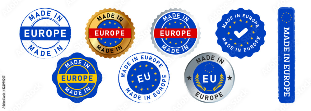 made in europe seal badge label sticker sign for manufactured country quality product industry made in europe seal badge label sticker sign for manufactured country quality product industry