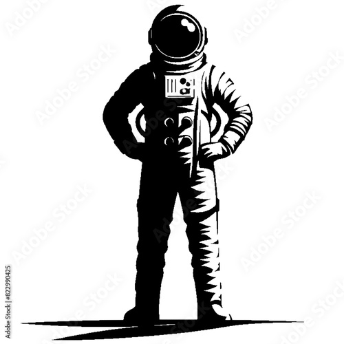 Space astronaut silhouette