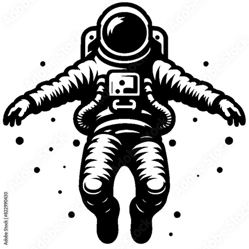 Space astronaut silhouette