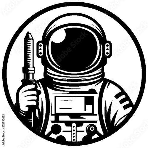 Space astronaut silhouette