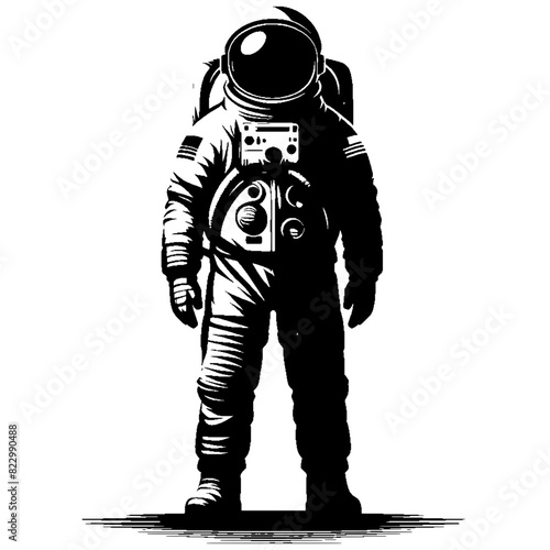 Space astronaut silhouette