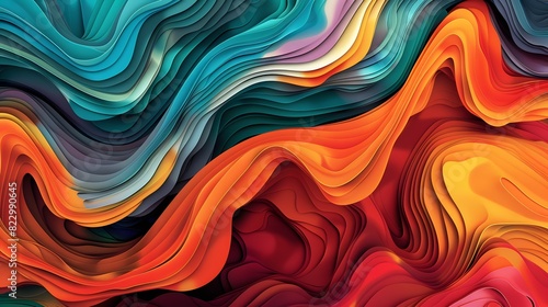 an abstract backdrop illustration with multi-colored design shapes