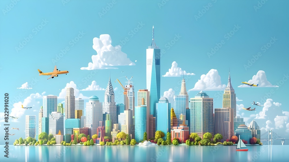 Soaring Skylines and Boundless A Panoramic Vision of Upward Mobility and Travelers Ambitions