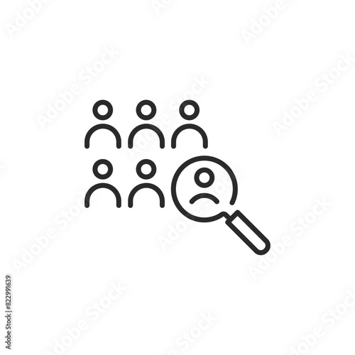 Audience Search icon. Simple Audience Search icon for social media, app and web design. Vector illustration