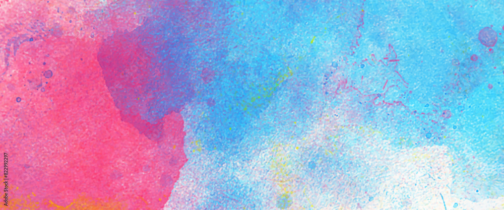 Fototapeta premium Vector colorful watercolor background with painted bright multicolor hand drawn.