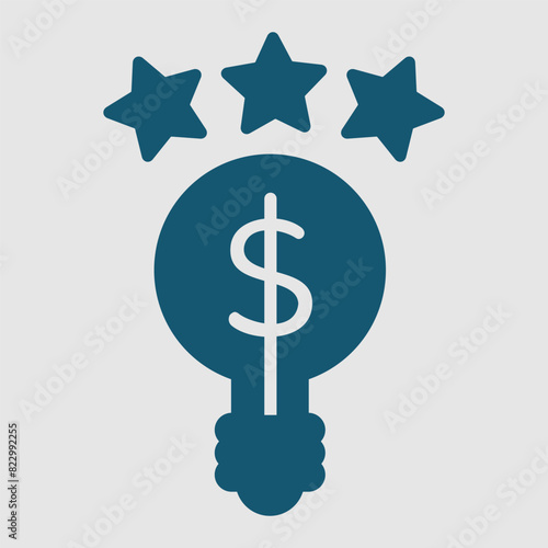 Vector graphic of a dollar sign icon, illustration sign and symbol for finance and profitability