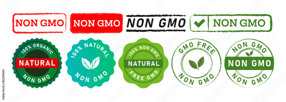 rectangle and circle stamp seal badge label sign for non gmo eco nature healthy organic bio product rectangle and circle stamp seal badge label sign for non gmo eco nature healthy organic bio product