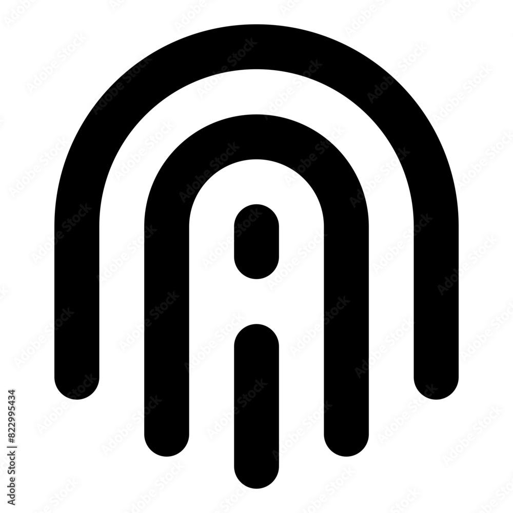 fingerprint scan line icon ui for website and smartphone application fingerprint scan line icon ui for website and smartphone application