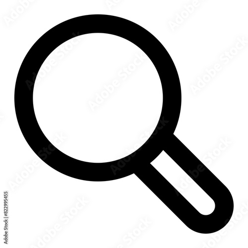 magnifier search line icon ui for website and smartphone application photo