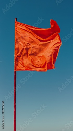 Red Flag Flying High in the Sky
