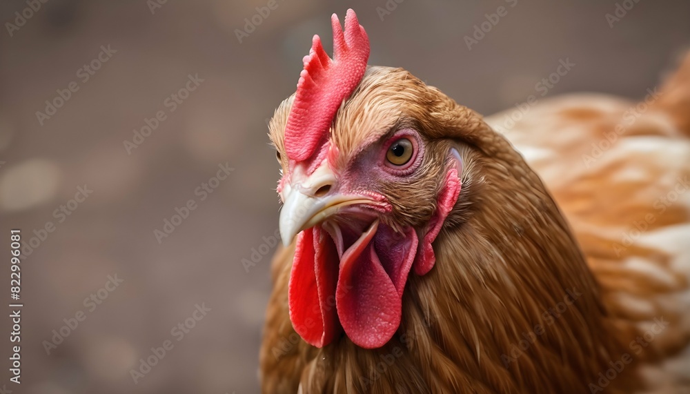 A Hen With Her Beak Raised In A Warning Cry Upscaled 2