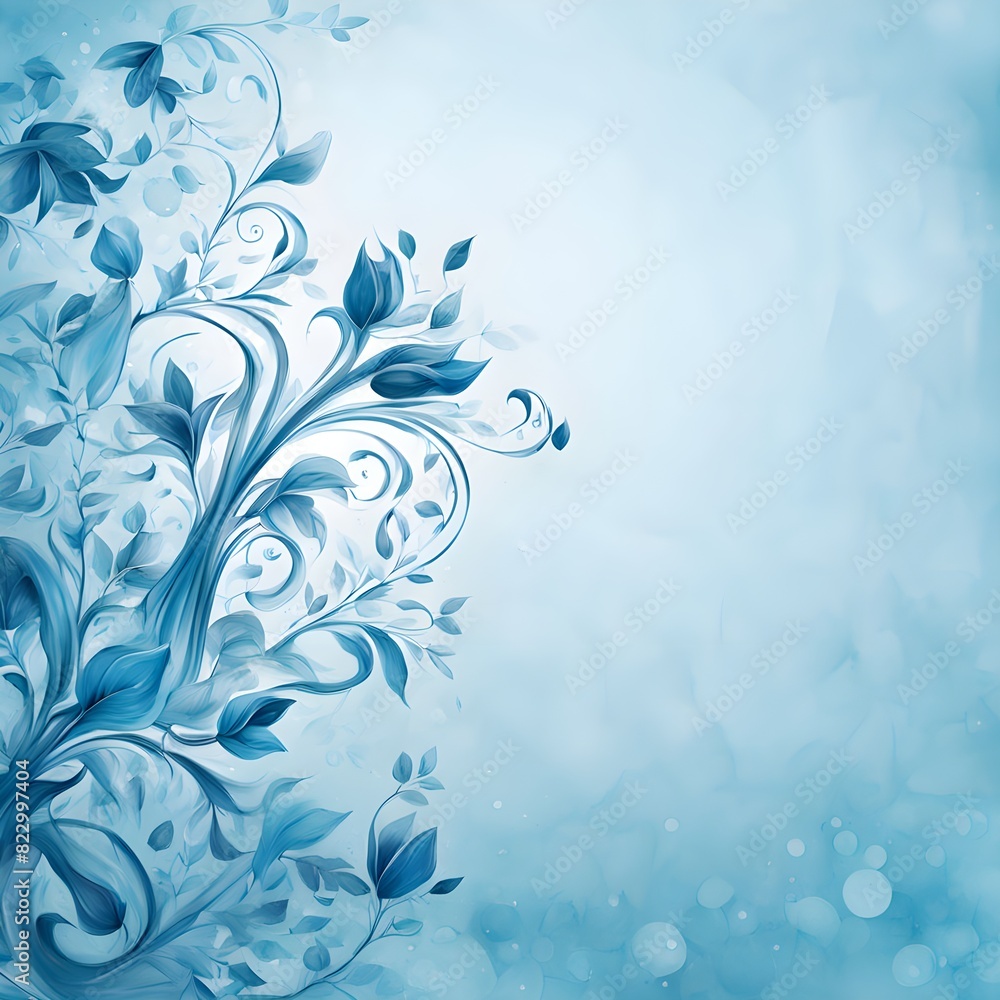 blue floral background