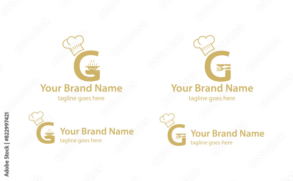 Naklejka premium E letter restaurant logo design