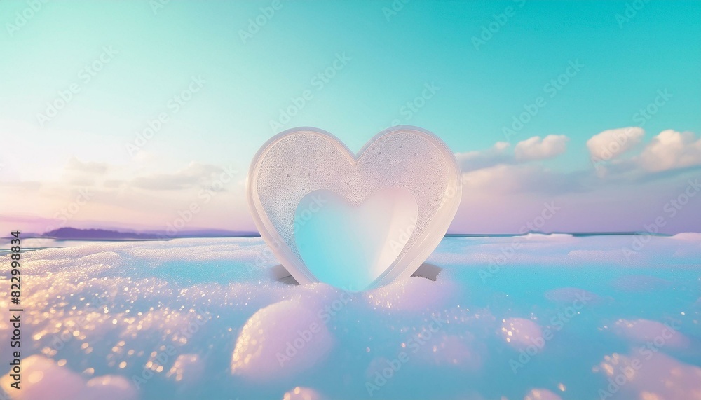 Fototapeta premium heart shaped bubble