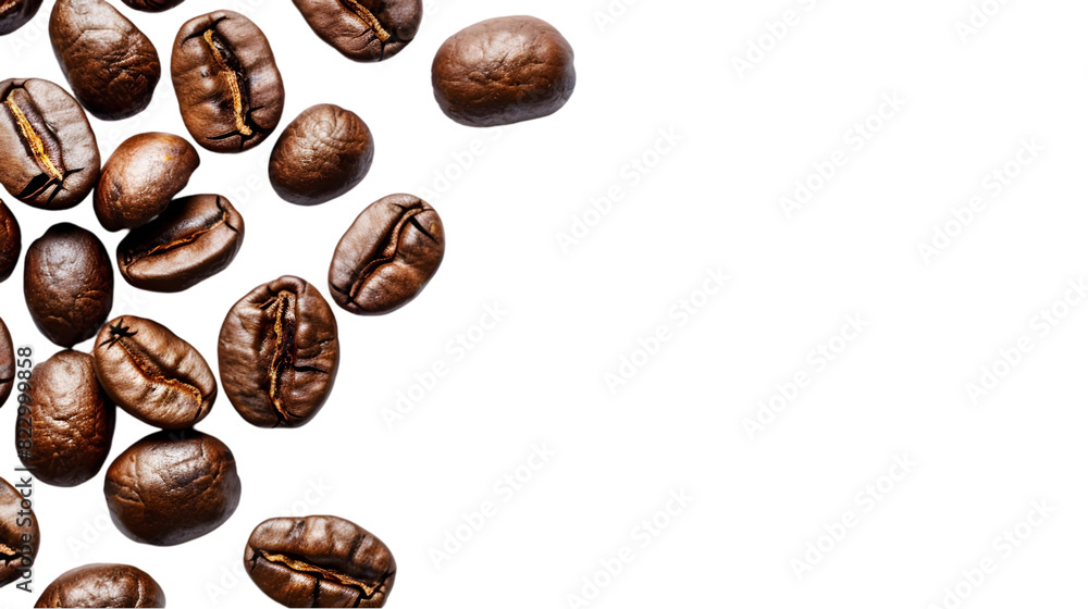 Coffee beans isolated on a transparent background Coffee beans isolated on a transparent background
