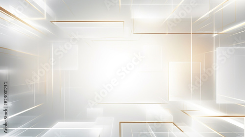 Wallpaper Mural Empty gold light glow white background. Blurred abstract white or gold studio background for product presentation.  Torontodigital.ca