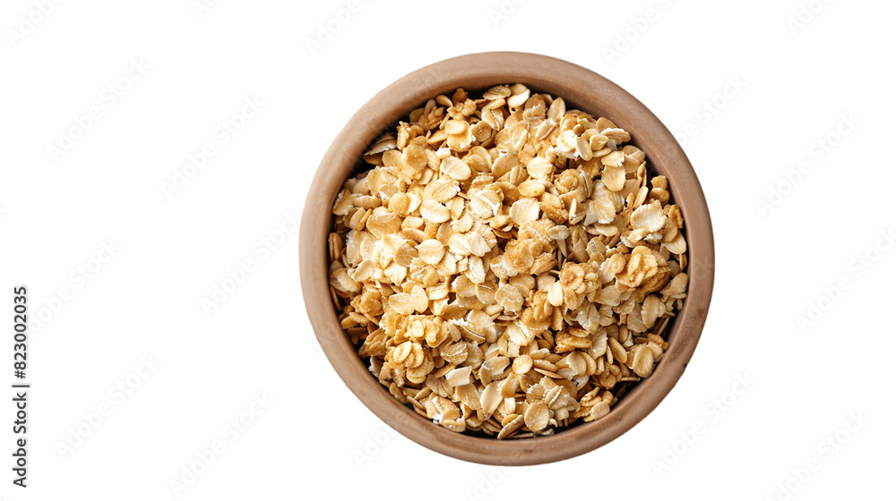 Oats, grain cereal for breakfast isolated on a transparent background Oats, grain cereal for breakfast isolated on a transparent background