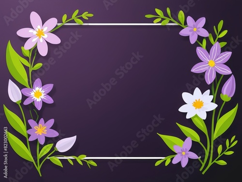 frame of flowers