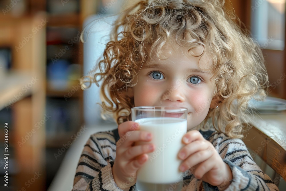 Enthusiastic kids drinking nutritious milk for promoting strong bones and good health Enthusiastic kids drinking nutritious milk for promoting strong bones and good health