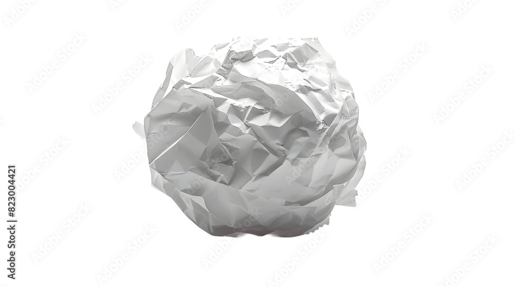 white crumpled paper ball isolated on a transparent background white crumpled paper ball isolated on a transparent background