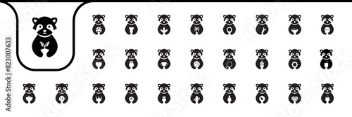 cute raccoon icon vector designs