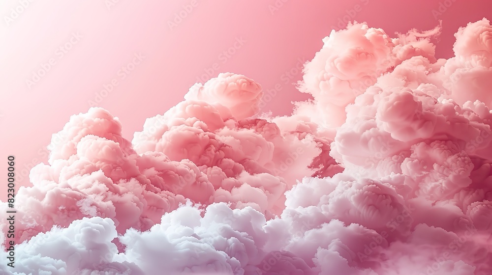 Pastel pink with whimsical cloud designs Pastel pink with whimsical cloud designs