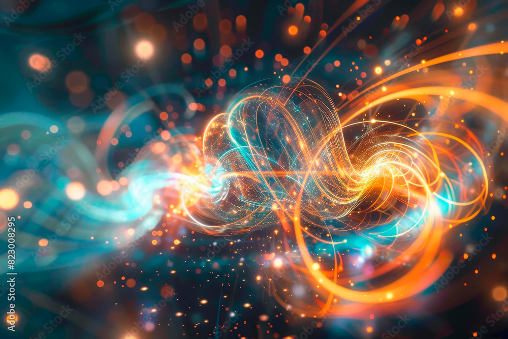 A dynamic visualization of quantum computing principles, with qubits entangled in complex patterns symbolizing quantum entanglement and superposition A dynamic visualization of quantum computing principles, with qubits entangled in complex patterns symbolizing quantum entanglement and superposition