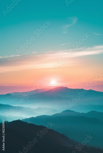 sunset over the mountains