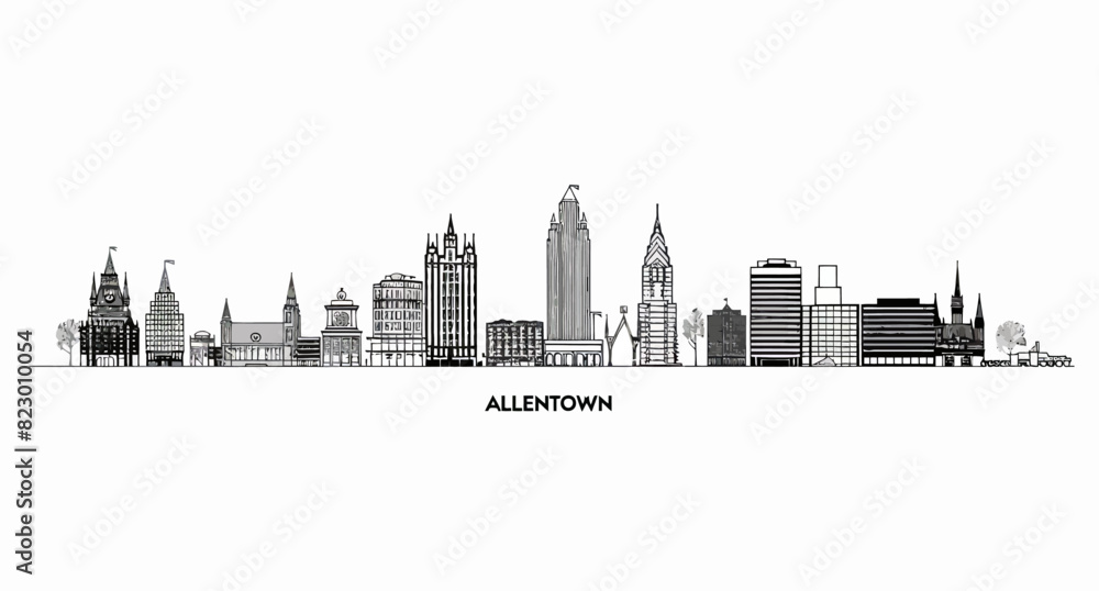 a black and white picture of a city skyline