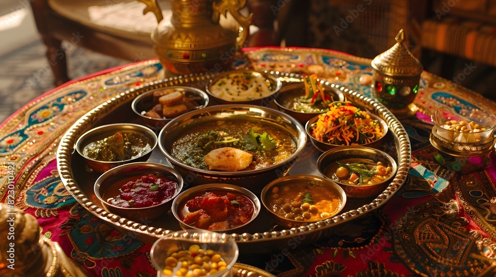 rajasthani food thali, indian food