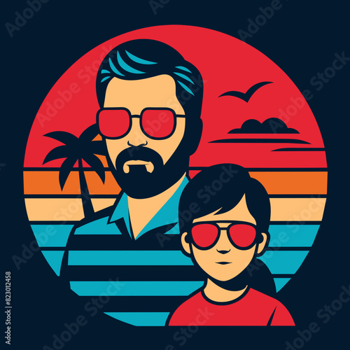 Happy father s day vector art illustration