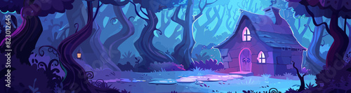 a house in the middle of a forest