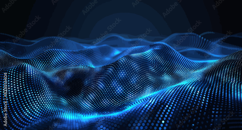 a blue abstract background with wavy lines and dots a blue abstract background with wavy lines and dots
