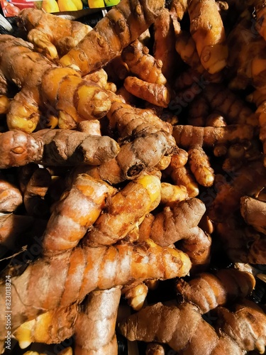 curcuma root background