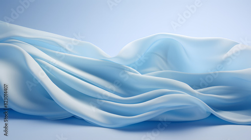 Digital blue fabric wavy curve abstract graphic poster PPT background