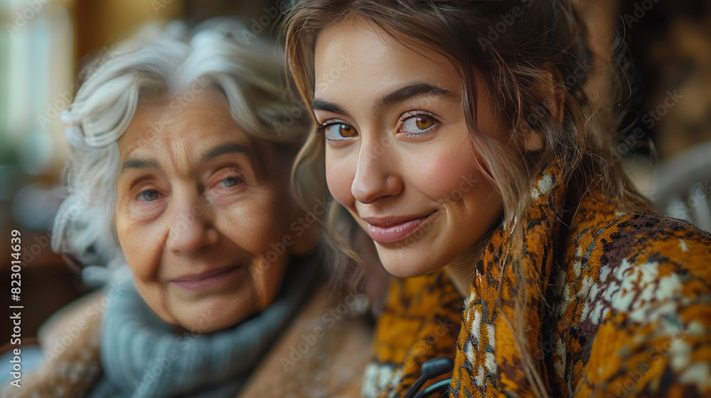 a female doctor visiting a 65 year old patient at home,generative ai a female doctor visiting a 65 year old patient at home,generative ai