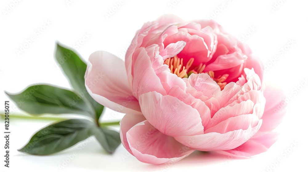 peony on isotate white back background peony on isotate white back background